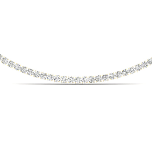 11 ctw Classic Tennis Lab Grown Necklace in Four Prongs