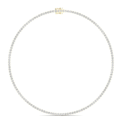 11 ctw Classic Tennis Lab Grown Necklace in Four Prongs