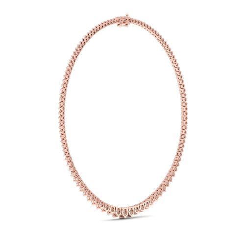 10 ctw Riviera Lab Grown Graduating Round Necklace