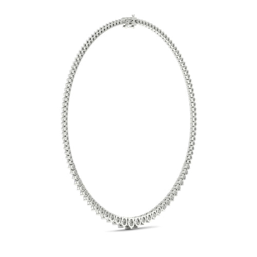 10 ctw Riviera Lab Grown Graduating Round Necklace