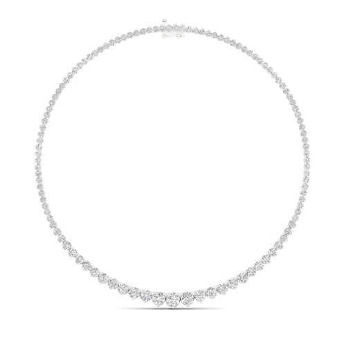 10 ctw Riviera Lab Grown Graduating Round Necklace