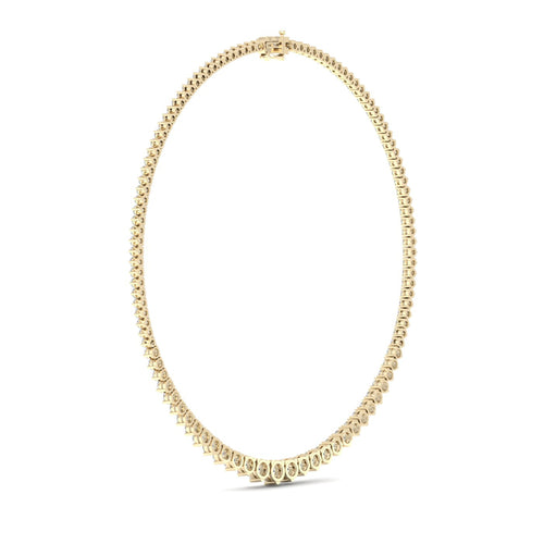 10 ctw Riviera Lab Grown Graduating Round Necklace