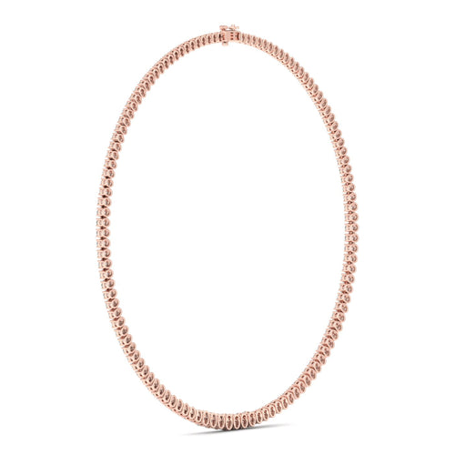 22 ctw Riviera Lab Grown Graduating Oval Necklace