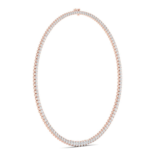 22 ctw Riviera Lab Grown Graduating Oval Necklace