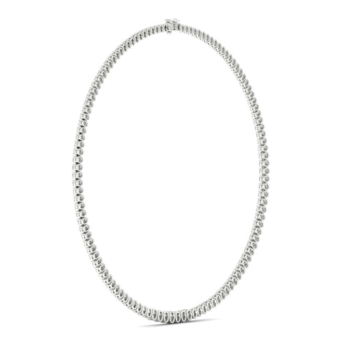 22 ctw Riviera Lab Grown Graduating Oval Necklace