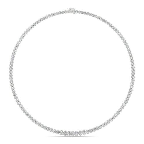 22 ctw Riviera Lab Grown Graduating Oval Necklace
