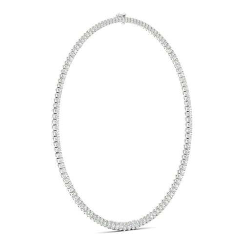 22 ctw Riviera Lab Grown Graduating Oval Necklace