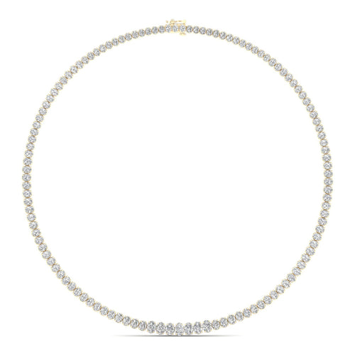 22 ctw Riviera Lab Grown Graduating Oval Necklace