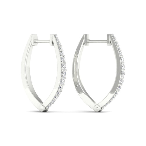 1/2 Ctw Crescent V Lab Grown Hoops
