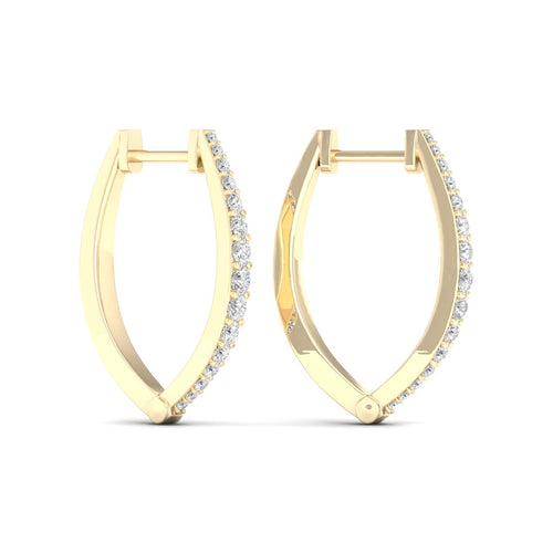 1/2 Ctw Crescent V Lab Grown Hoops