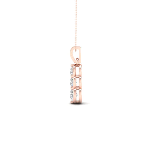 1/2 ctw Three Stone Lab Grown Fashion Pendant