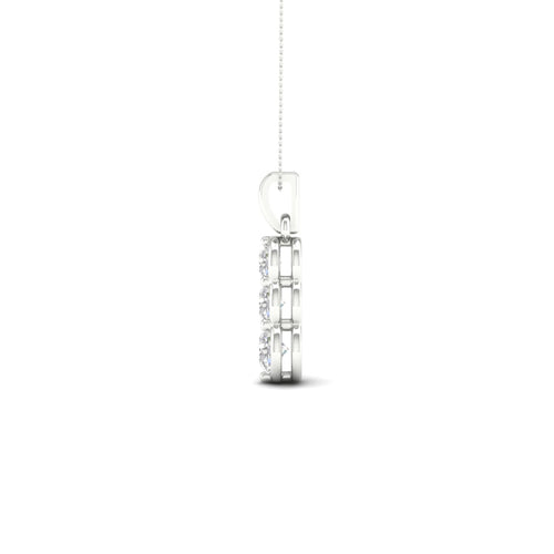 1/2 ctw Three Stone Lab Grown Fashion Pendant