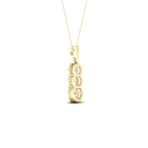 1/2 ctw Three Stone Lab Grown Fashion Pendant