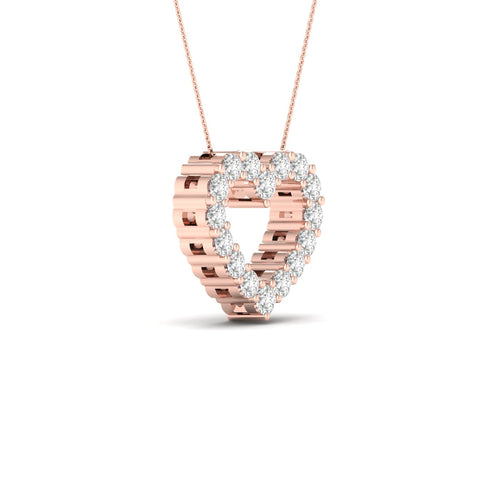 1 Ctw Classic Heart Lab Grown Fashion Pendant