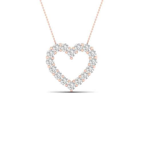 1 Ctw Classic Heart Lab Grown Fashion Pendant