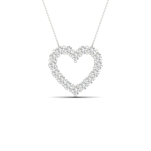 1 Ctw Classic Heart Lab Grown Fashion Pendant