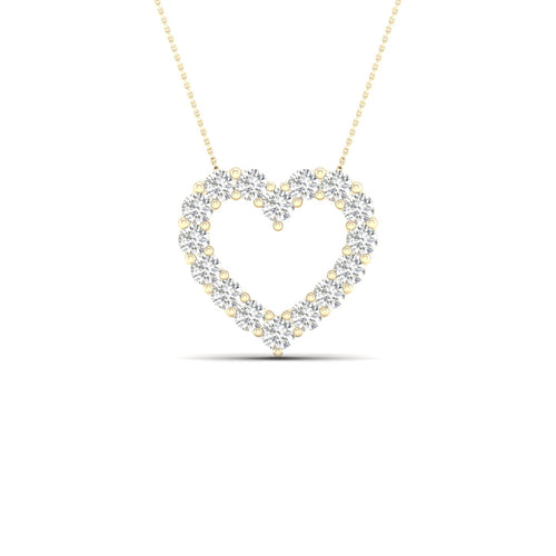 1 Ctw Classic Heart Lab Grown Fashion Pendant