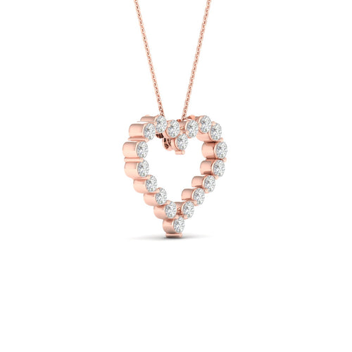 2 Ctw Classic Heart Lab Grown Fashion Pendant