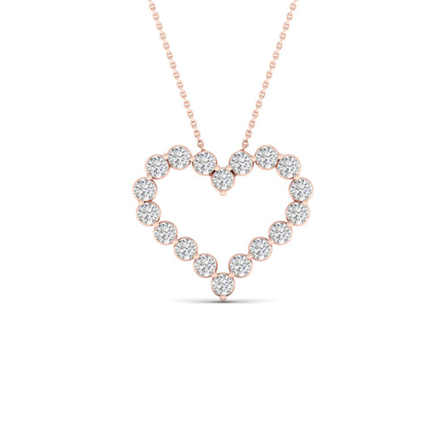 2 Ctw Classic Heart Lab Grown Fashion Pendant