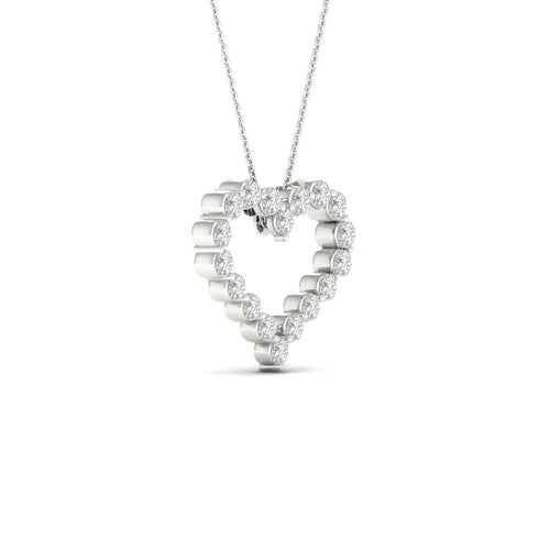 2 Ctw Classic Heart Lab Grown Fashion Pendant