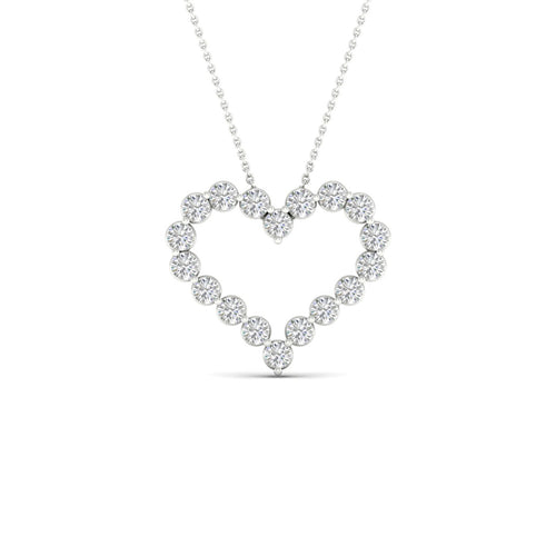 2 Ctw Classic Heart Lab Grown Fashion Pendant