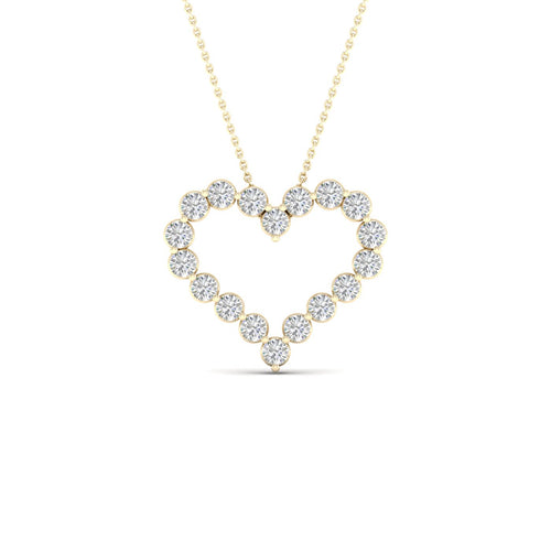 2 Ctw Classic Heart Lab Grown Fashion Pendant
