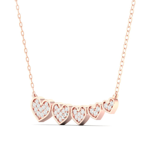 0.12 Ctw Heart Cluster Graduating Fashion Pendant