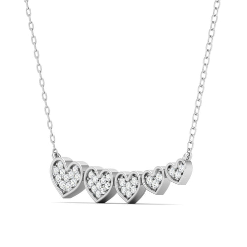 0.12 Ctw Heart Cluster Graduating Fashion Pendant