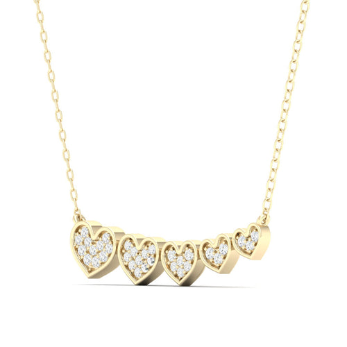 0.12 Ctw Heart Cluster Graduating Fashion Pendant