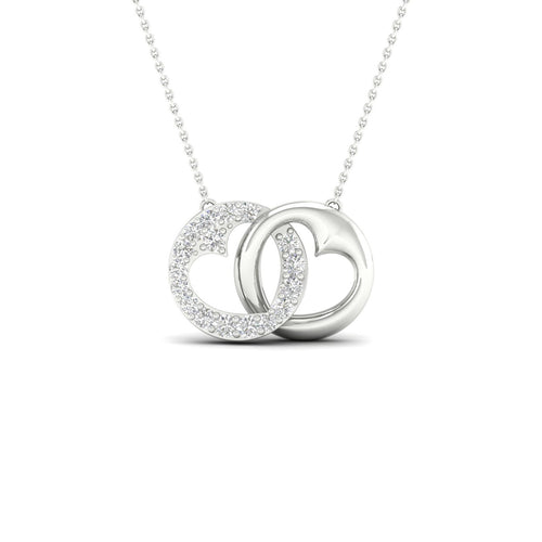 1/10 Ctw Encircle Heart Lab Grown Fashion Pendant