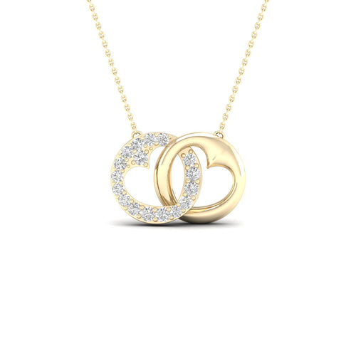 1/10 Ctw Encircle Heart Lab Grown Fashion Pendant