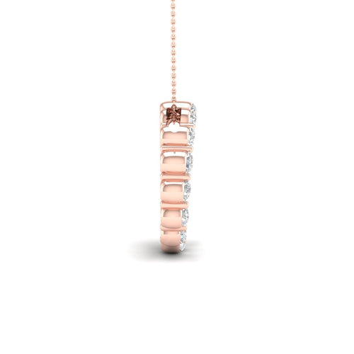 1 Ctw Classic Circle Lab Grown Fashion Pendant