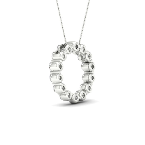 1 Ctw Classic Circle Lab Grown Fashion Pendant