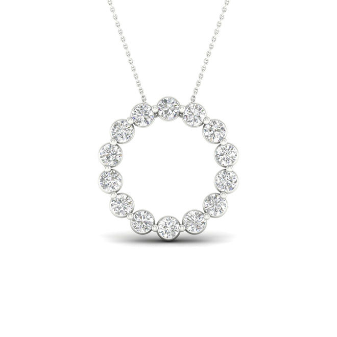 1 Ctw Classic Circle Fashion Pendant
