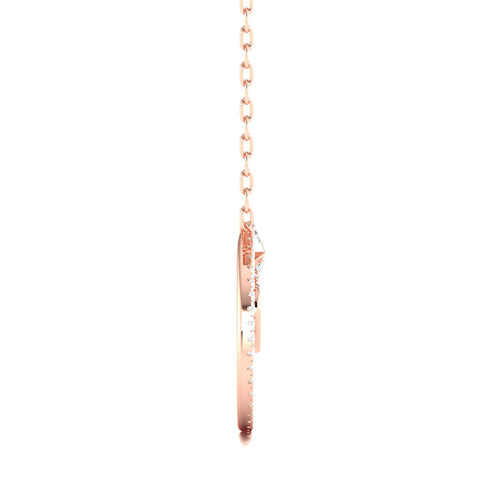0.13 Ctw Circle Arrow Heart Lab Grown Fashion Pendant