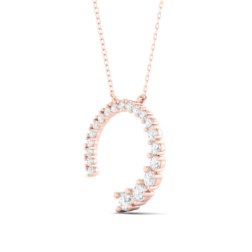 1/2 Ctw Journey Open Circle Lab Grown Fashion Pendant