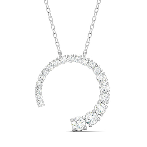 1/2 Ctw Journey Open Circle Lab Grown Fashion Pendant
