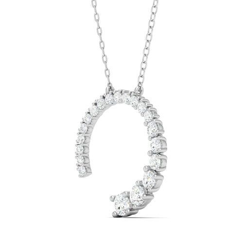 1/2 Ctw Journey Open Circle Lab Grown Fashion Pendant