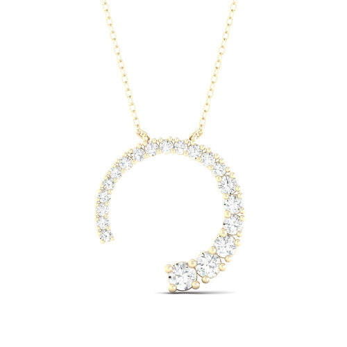 1/2 Ctw Journey Open Circle Lab Grown Fashion Pendant