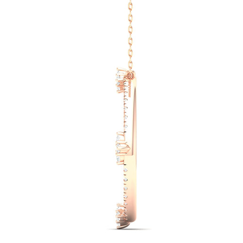 1/2 Ctw Floweret Open Circle Lab Grown Fashion Pendant