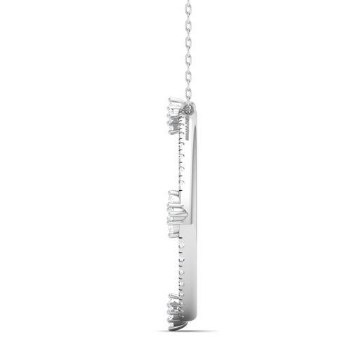 1/2 Ctw Floweret Open Circle Lab Grown Fashion Pendant