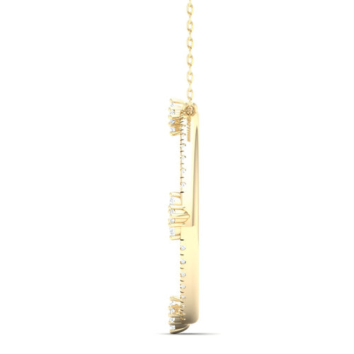 1/2 Ctw Floweret Open Circle Lab Grown Fashion Pendant