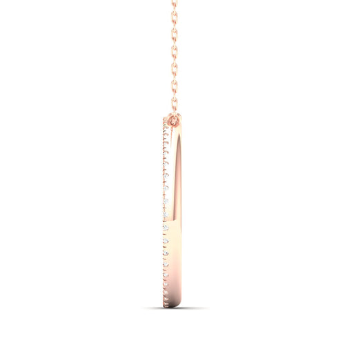 1/2 Ctw Double Row Open Circle Lab Grown Fashion Pendant