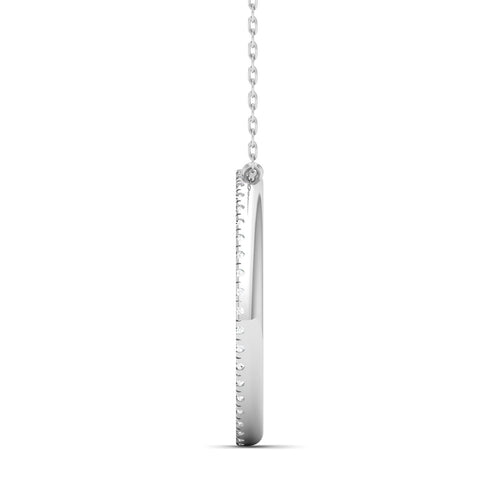 1/2 Ctw Double Row Open Circle Lab Grown Fashion Pendant