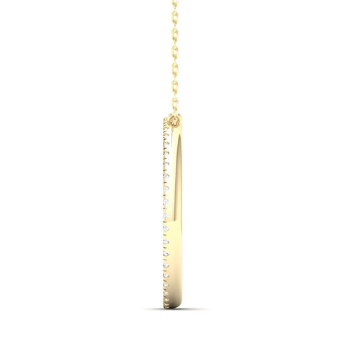 1/2 Ctw Double Row Open Circle Lab Grown Fashion Pendant