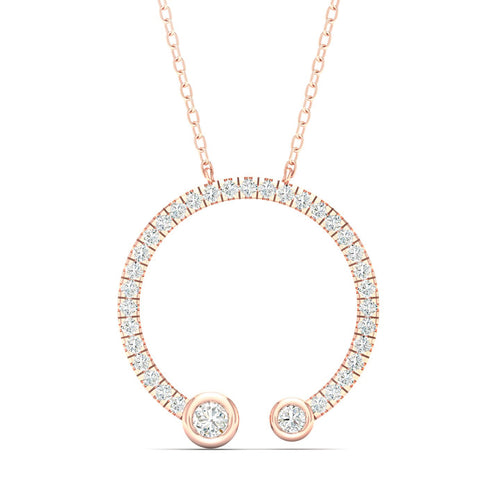 1/3 Ctw Entice Open Circle Lab Grown Fashion Pendant