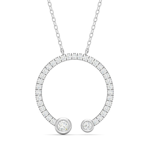 1/3 Ctw Entice Open Circle Lab Grown Fashion Pendant