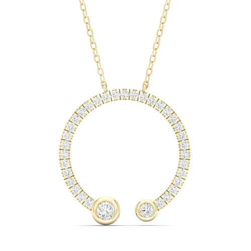 1/3 Ctw Entice Open Circle Lab Grown Fashion Pendant