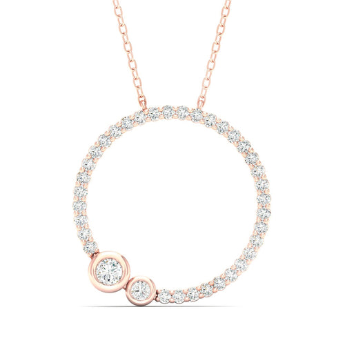 1/2 Ctw Revolve Circle Lab Grown Fashion Pendant