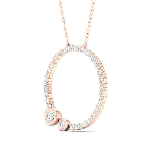 1/2 Ctw Revolve Circle Lab Grown Fashion Pendant